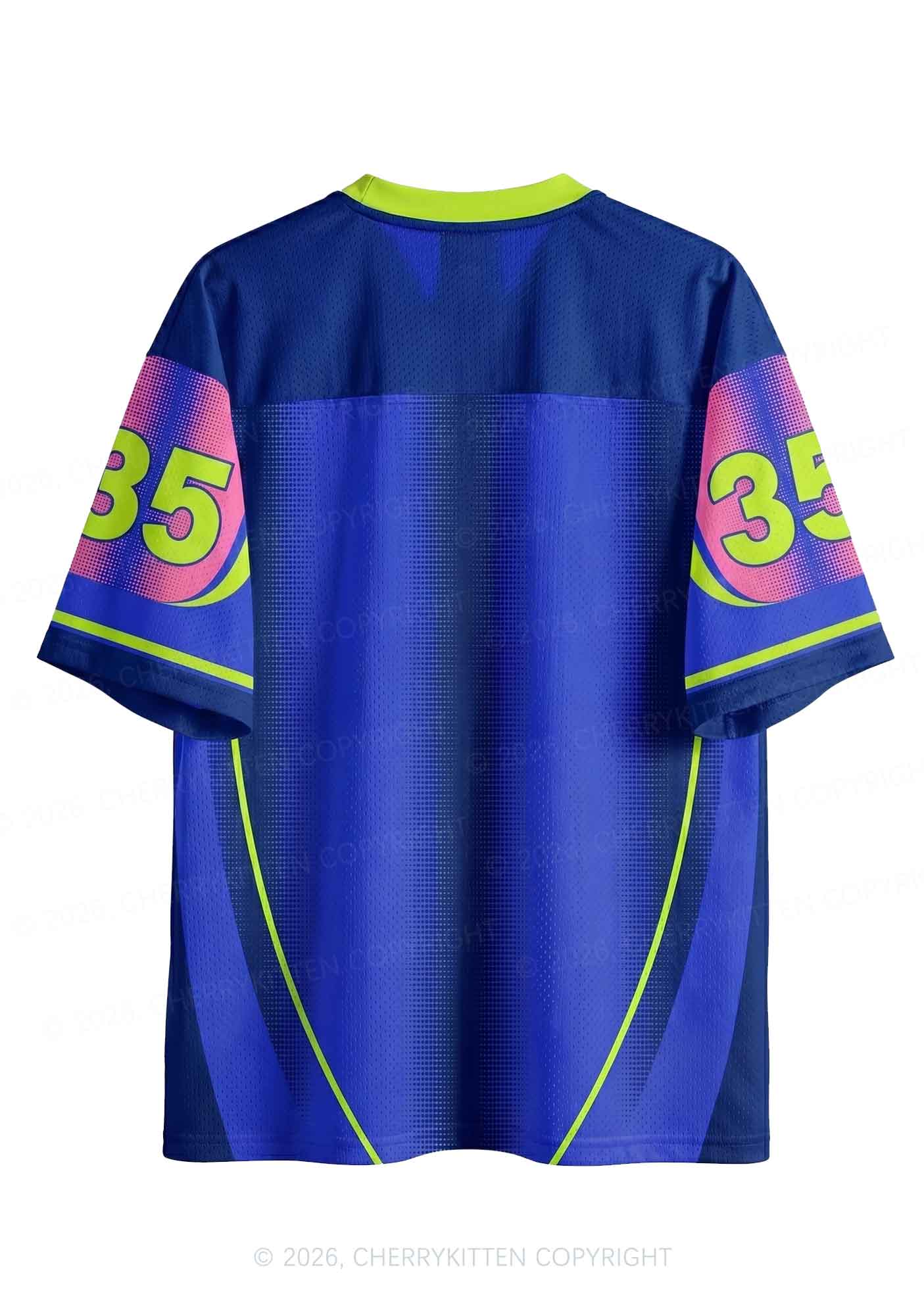 Dark Blue K Pony Y2K Sport Jersey Shirts Cherrykitten