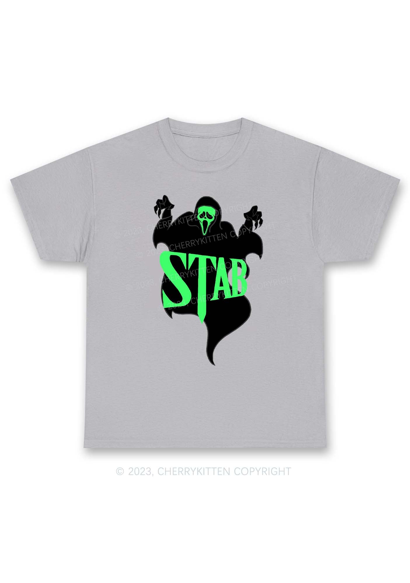 Stab Ghost Halloween Y2K Chunky Shirt Cherrykitten