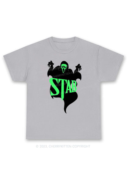 Stab Ghost Halloween Y2K Chunky Shirt Cherrykitten