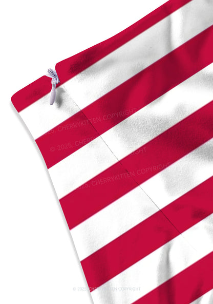 Custom Flag Y2K Print Mini Skirt Cherrykitten