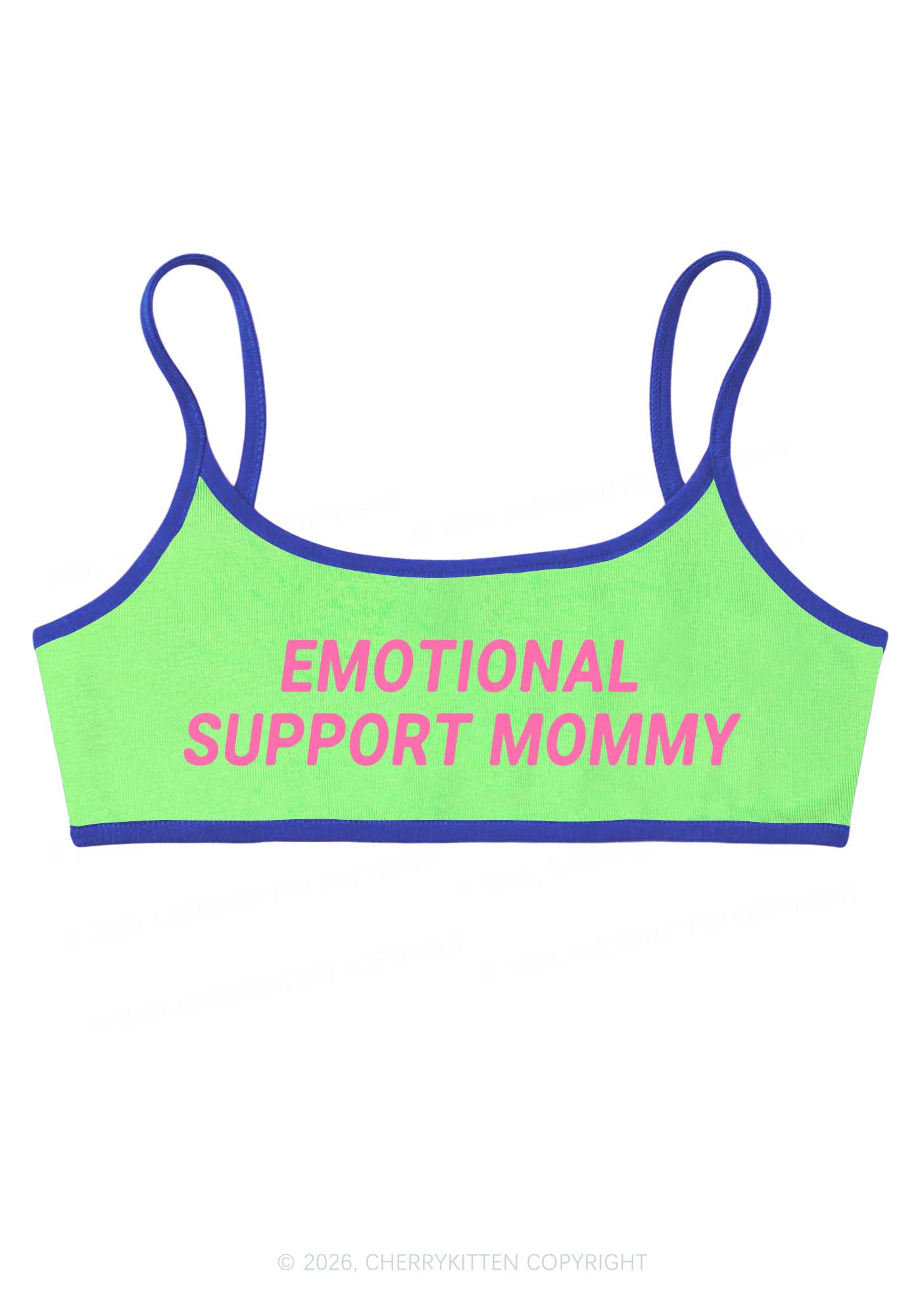Emotional Support Mommy Y2K Super Crop Cami Cherrykitten