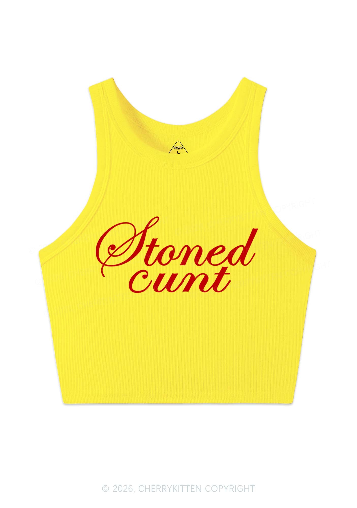 Stoned Cxxt Y2K Crop Tank Top Cherrykitten