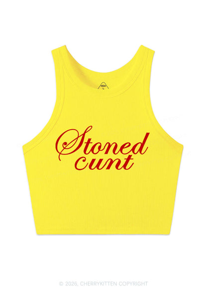 Stoned Cxxt Y2K Crop Tank Top Cherrykitten