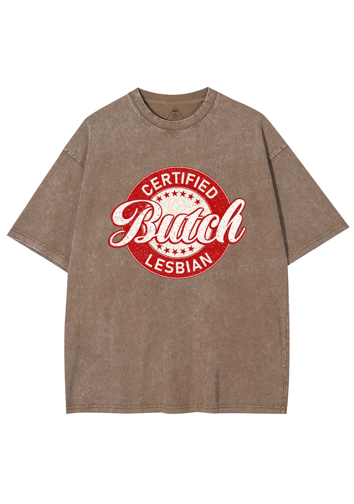 Certified Butch Lesbian Y2K Shirts Washed Tee Cherrykitten