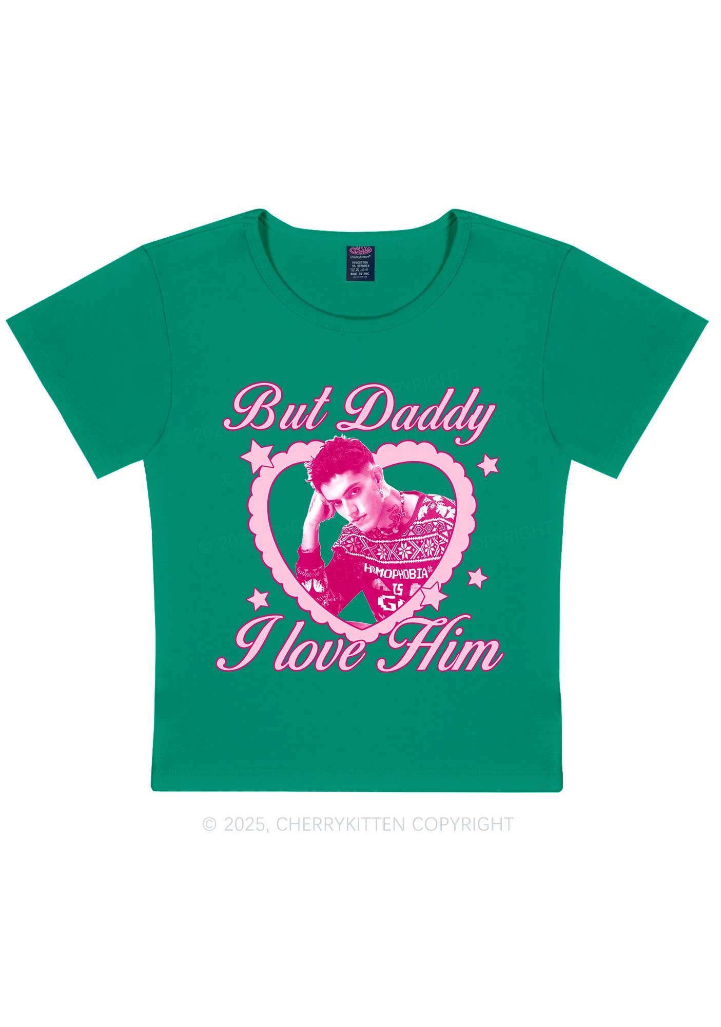 Custom Daddy I love Him Y2K Baby Tee Cherrykitten