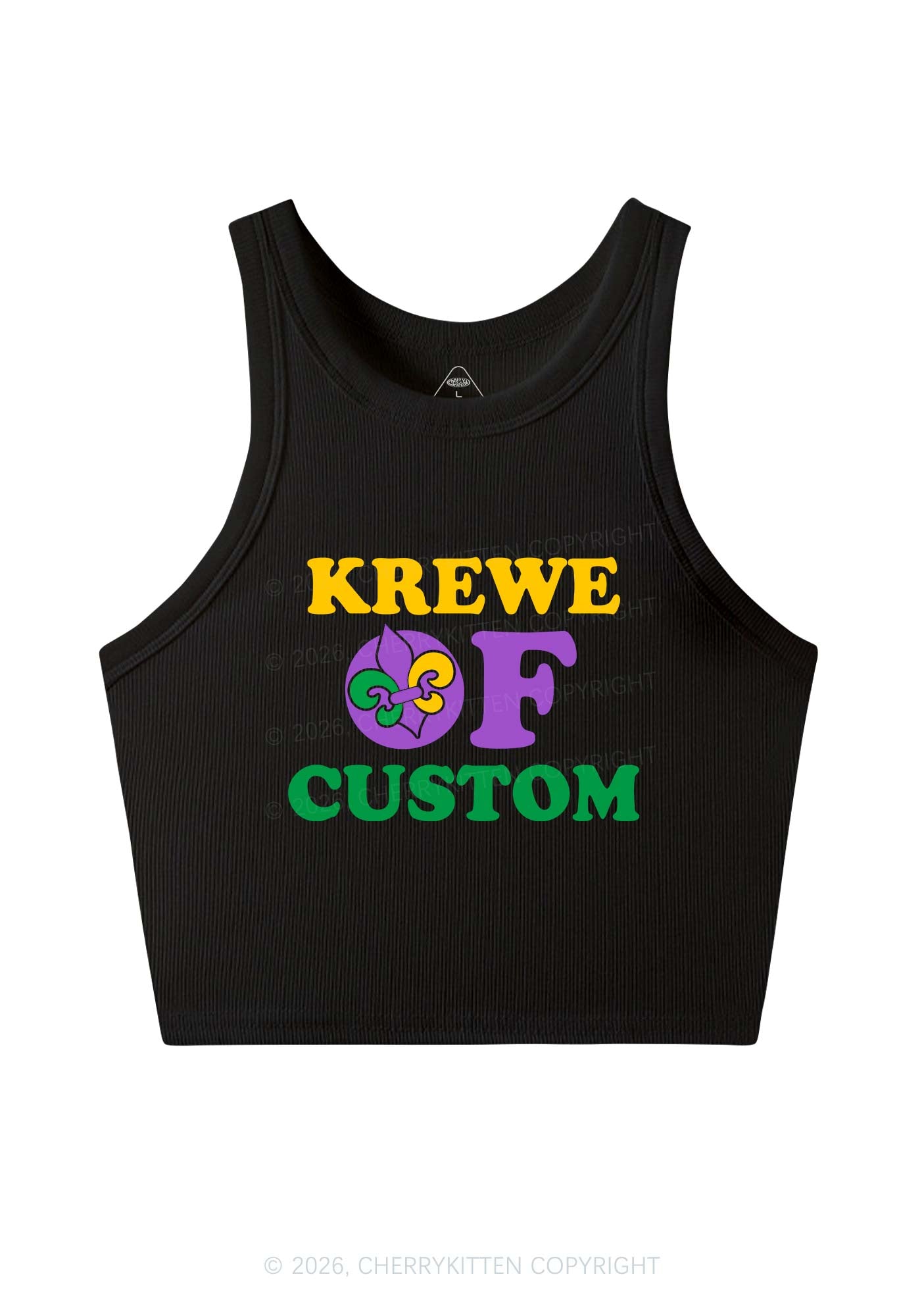 Krewe Of Custom Y2K Crop Tank Top Cherrykitten