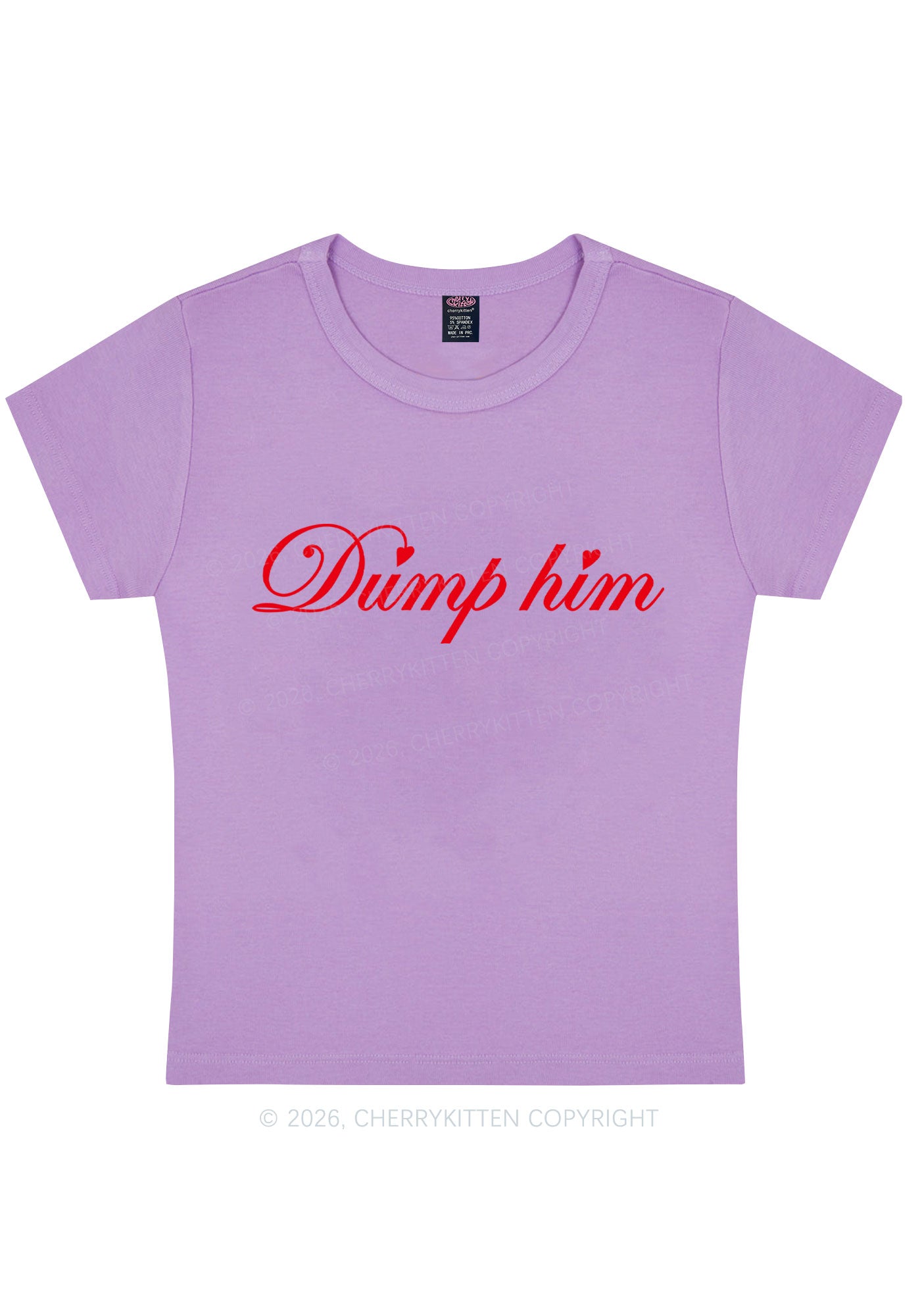 Dump Him Valentine's Day Y2K Baby Tee Cherrykitten