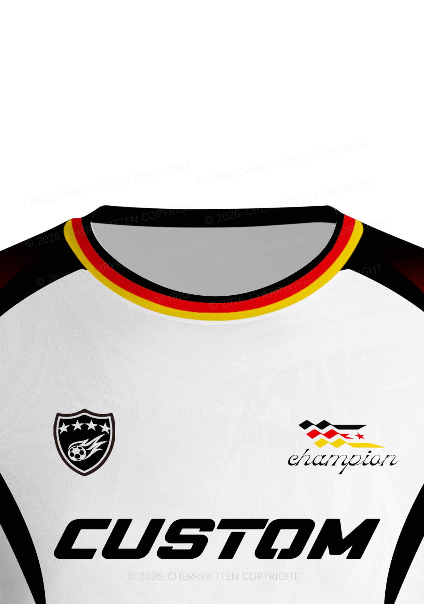 Custom Germany Flag Color Y2K Football Jersey Shirts Cherrykitten