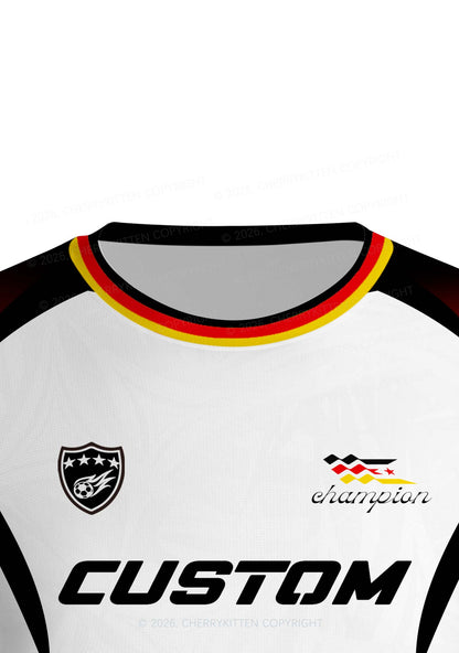 Custom Germany Flag Color Y2K Football Jersey Shirts Cherrykitten