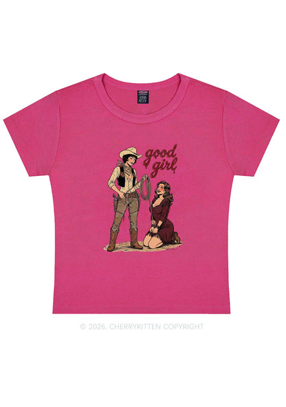 Good Girl Western Cowgirls Pride Y2K Baby Tee Cherrykitten