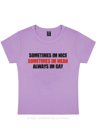 Sometimes Im Mean Y2K Baby Tee Cherrykitten