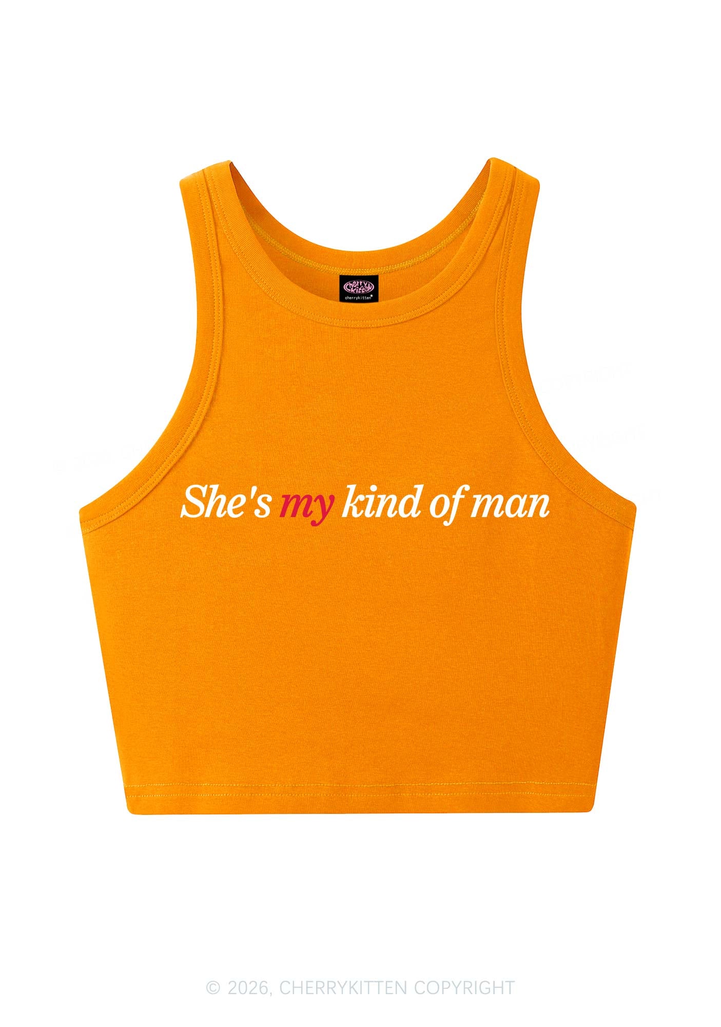 Shes My Kind Of Man Pride Y2K Crop Tank Top Cherrykitten