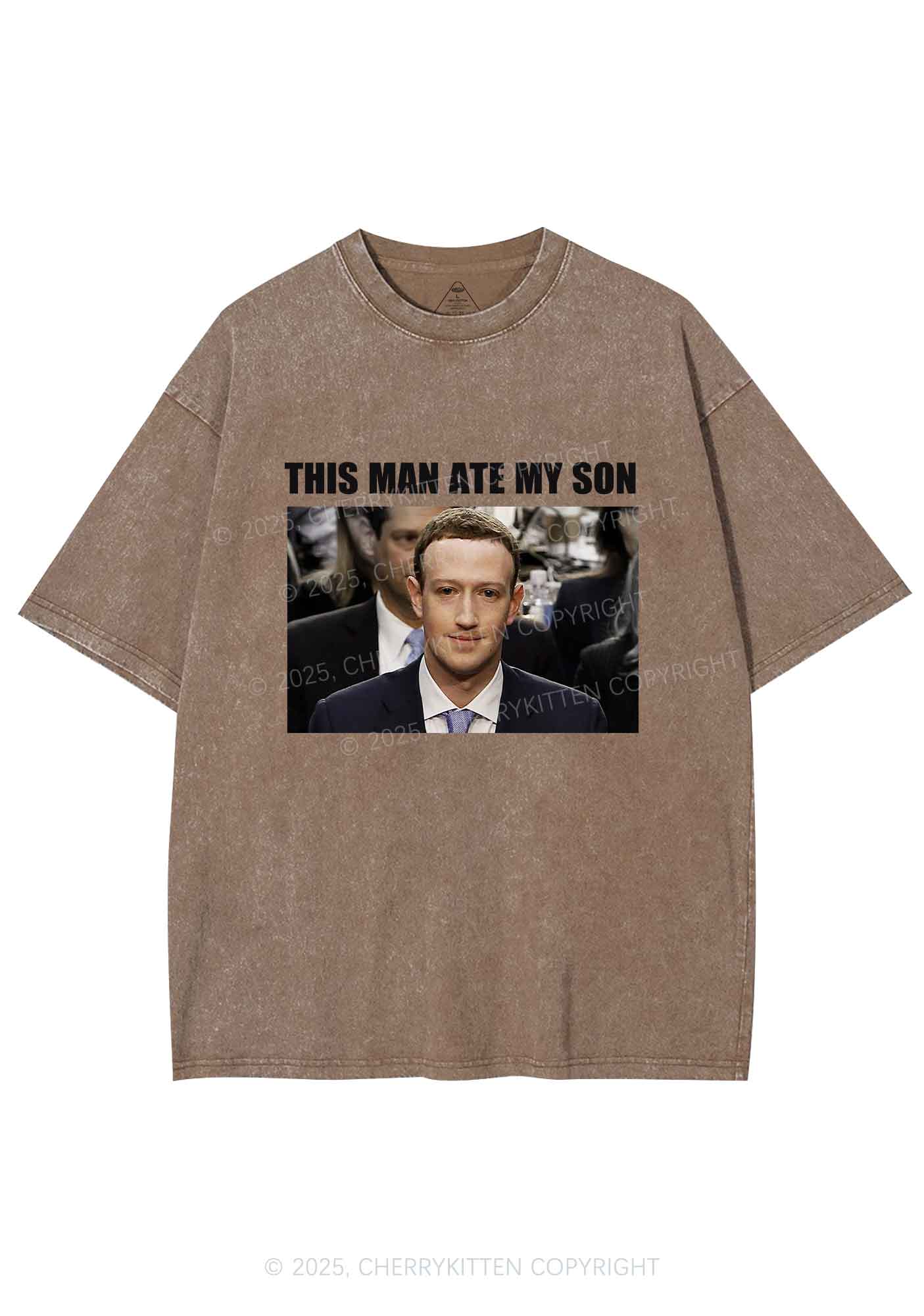 This Man Ate My Son Y2K Shirts Washed Tee Cherrykitten
