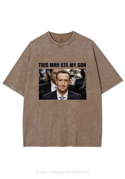 This Man Ate My Son Y2K Shirts Washed Tee Cherrykitten