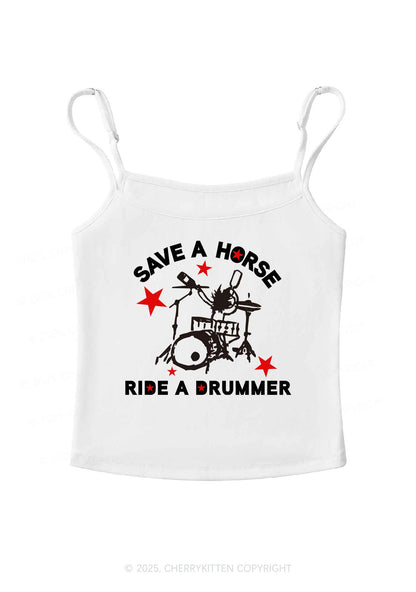 Save Horse Ride Drummer Y2K Spaghetti Strap Cami Cherrykitten