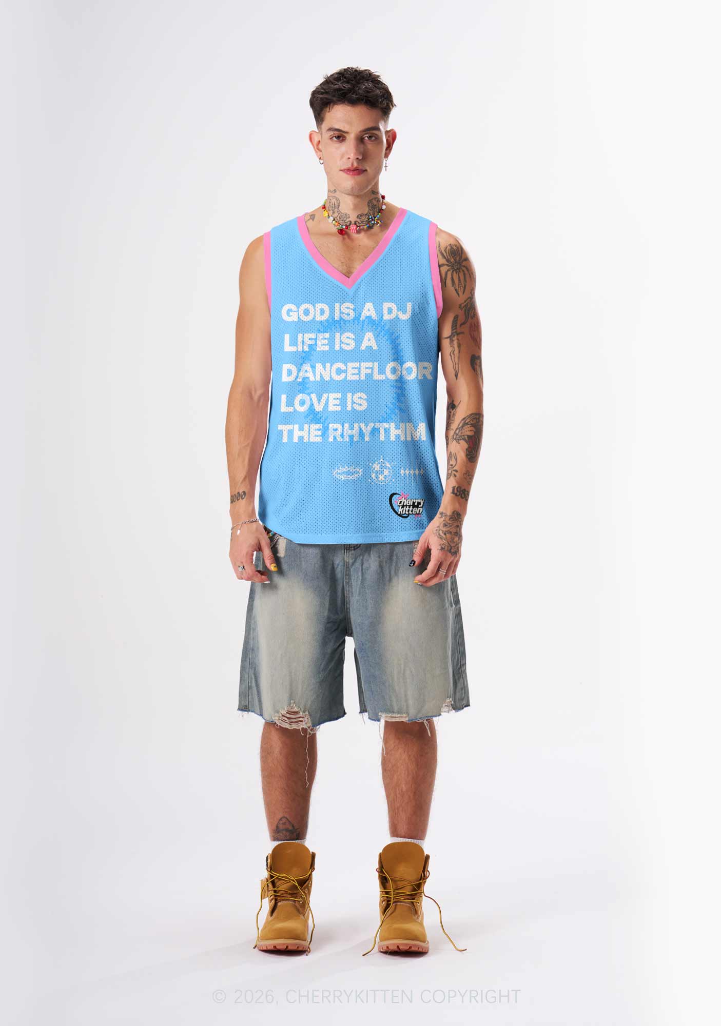 God Is A DJ Y2K Sport Jersey Tank Cherrykitten