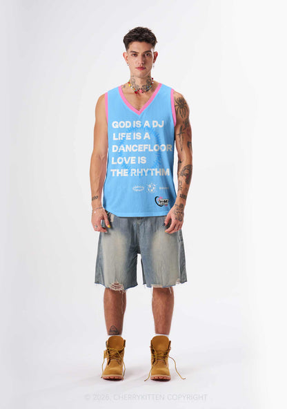 God Is A DJ Y2K Sport Jersey Tank Cherrykitten