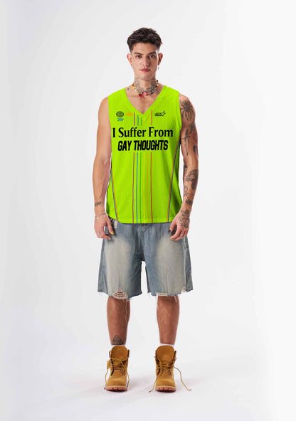 Green I Suffer From Gay Thoughts Pride Y2K Sport Jersey Tank Cherrykitten