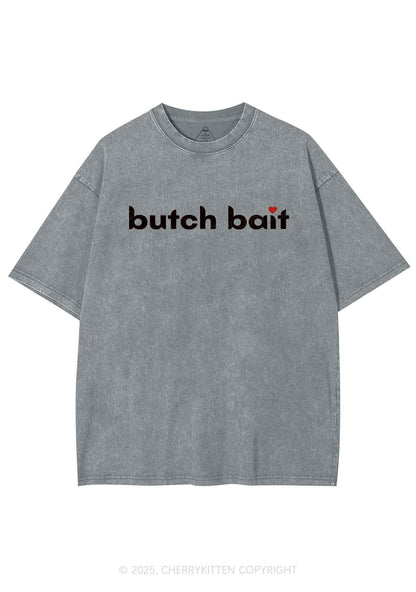 Butch Bait Heart Y2K Shirts Washed Tee Cherrykitten