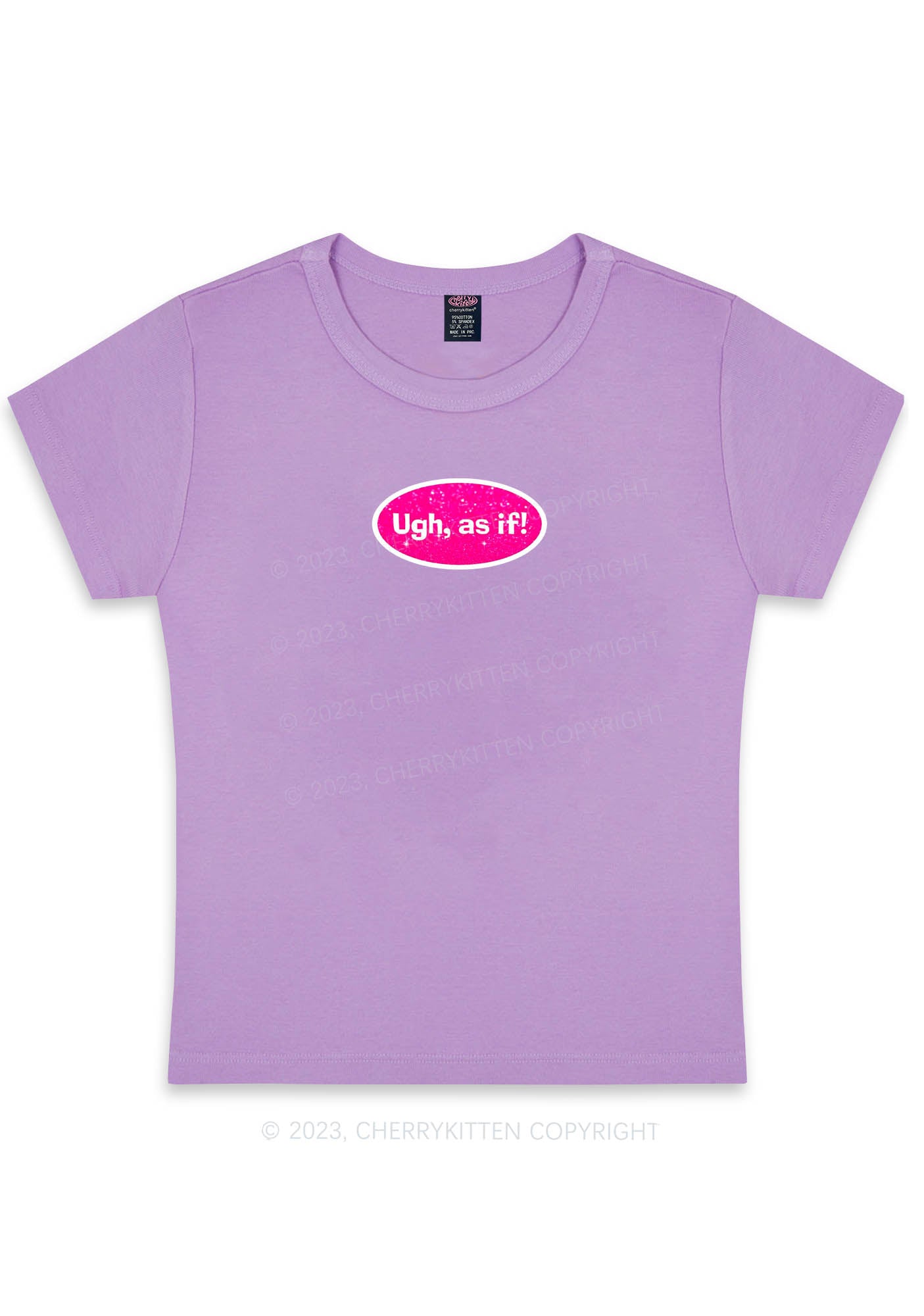 Curvy Ugh As If Y2K Baby Tee Cherrykitten