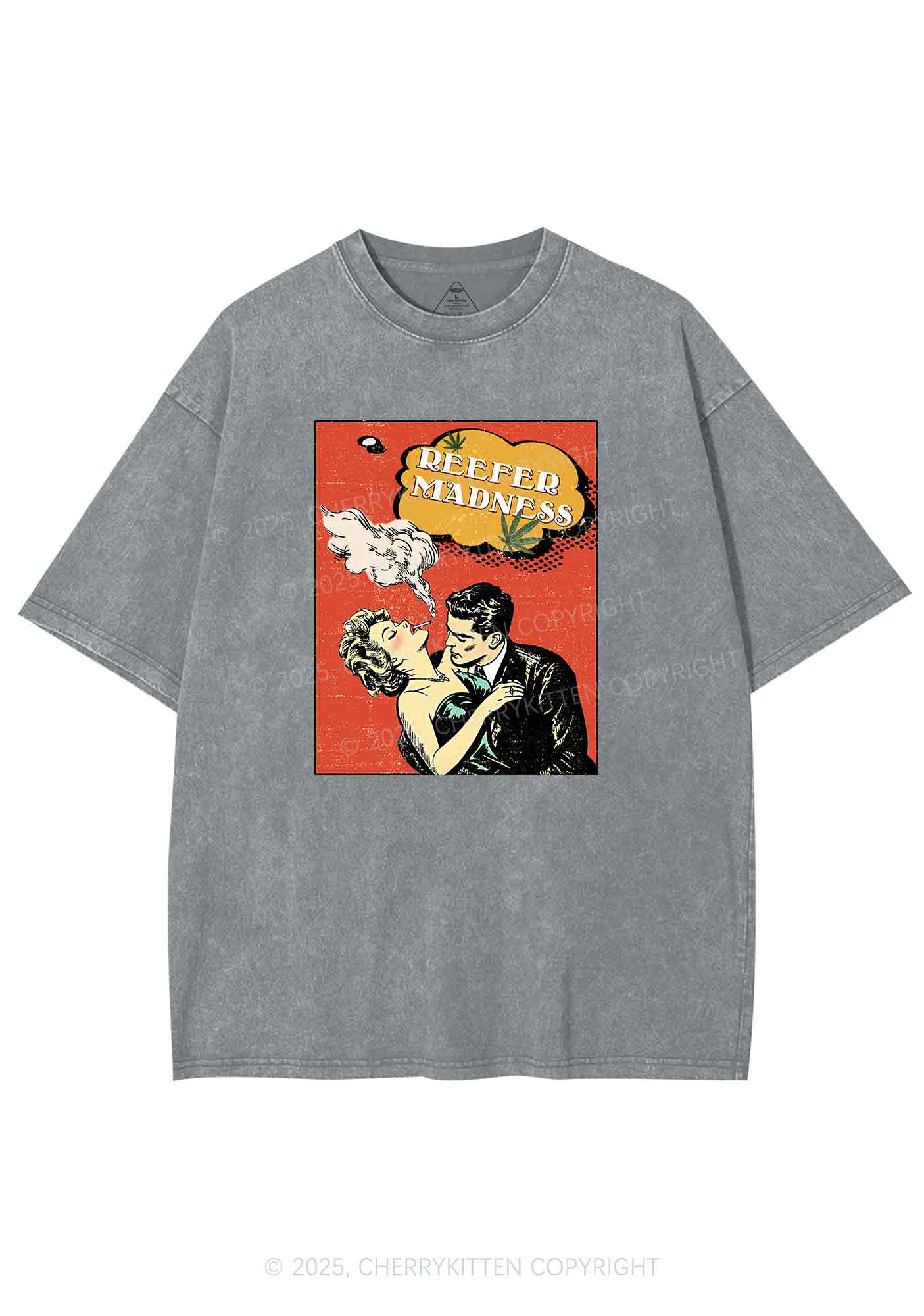 Smoke Madness Y2K Shirts Washed Tee Cherrykitten