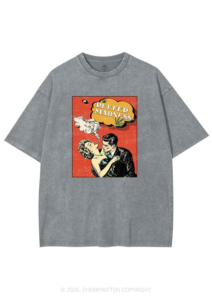 Smoke Madness Y2K Shirts Washed Tee Cherrykitten