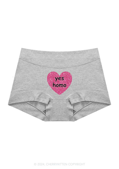 Yes Homo Y2K Mid Rise Waist Boyshort Cherrykitten