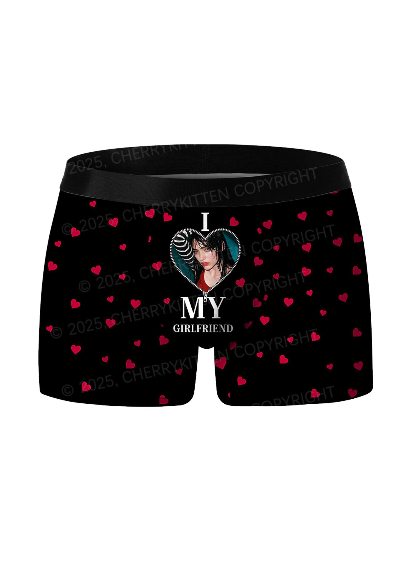Custom I Love My GF BF Valentine's Day Y2K Print Couples Boxer Thong Set Cherrykitten