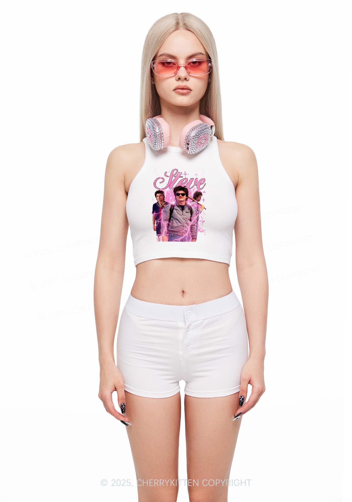 SH Pastel Spark Y2K Crop Tank Top Cherrykitten