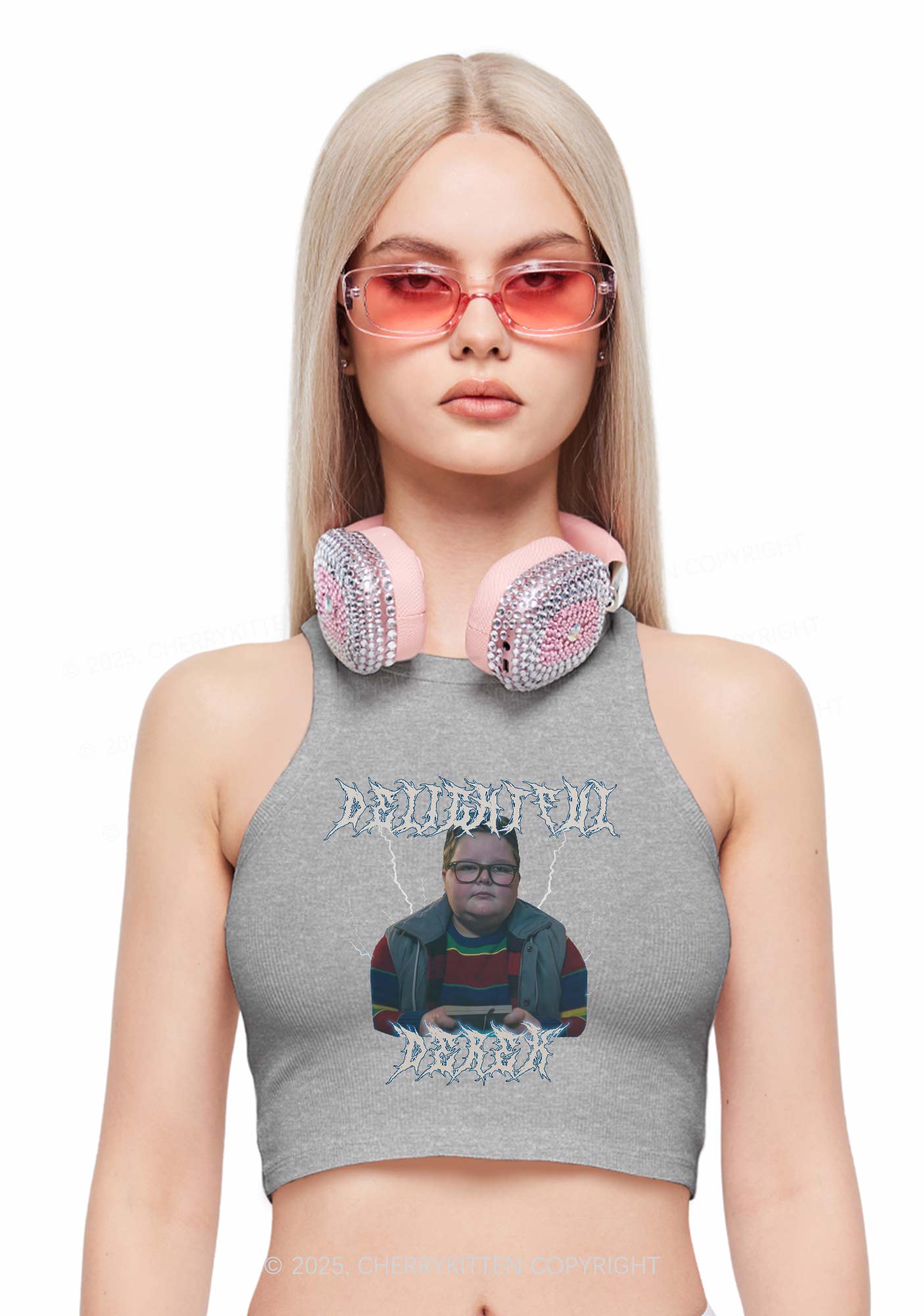 Delightful Boy Y2K Crop Tank Top Cherrykitten