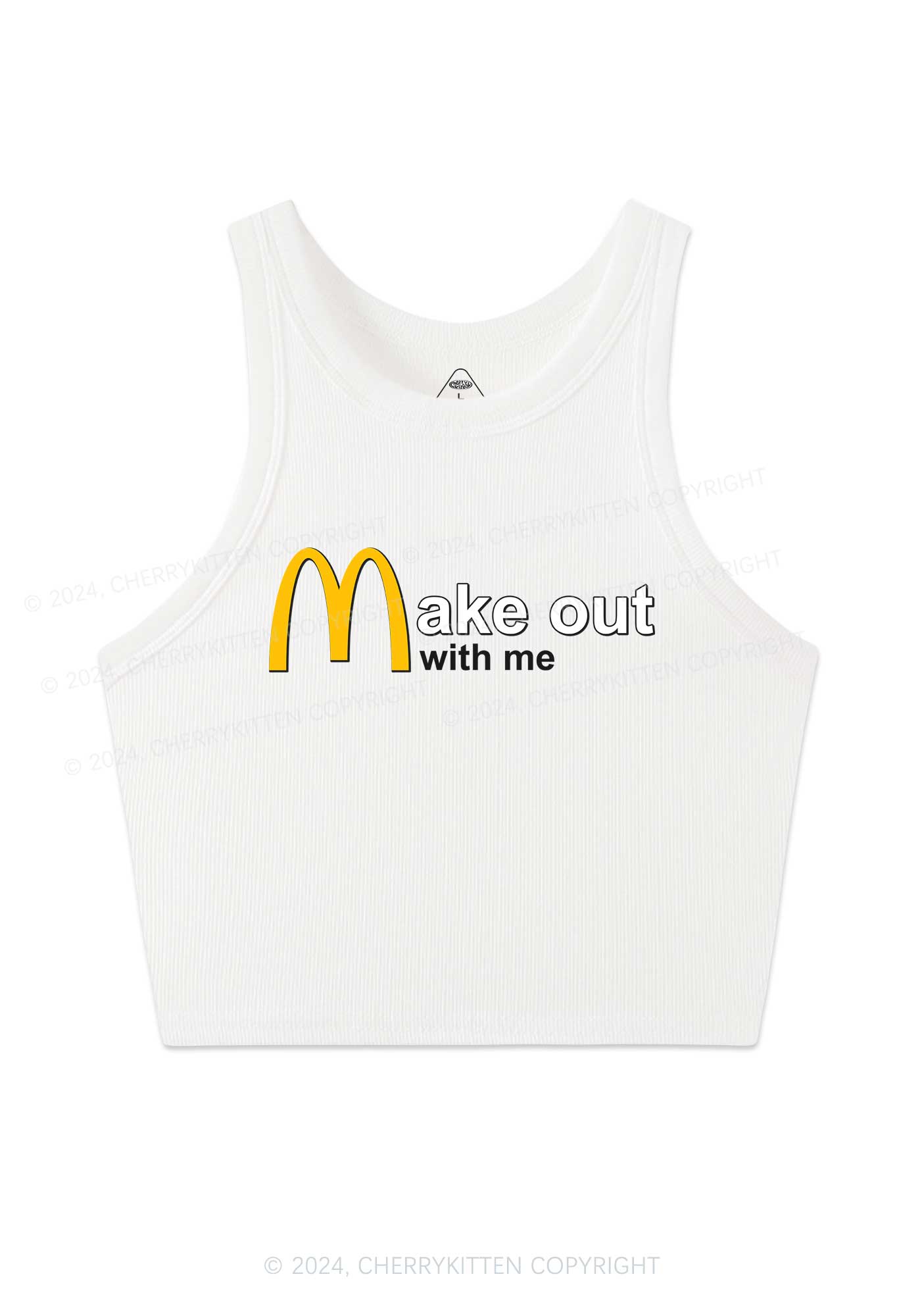Make Out With Me Y2K Crop Tank Top Cherrykitten