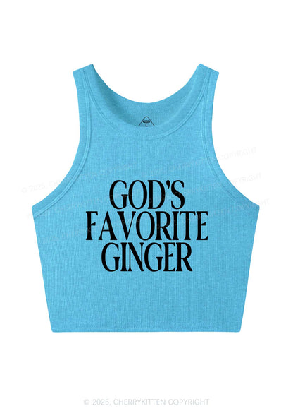 Gods Favorite Ginger Y2K Crop Tank Top Cherrykitten