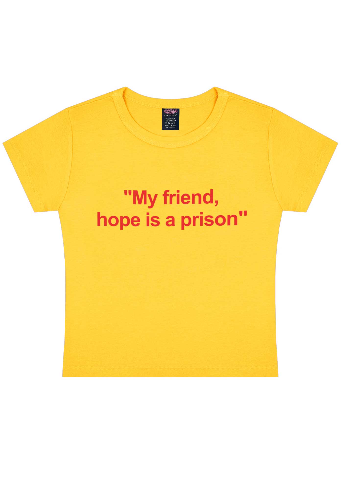 Hope Is A Prison Y2K Baby Tee Cherrykitten