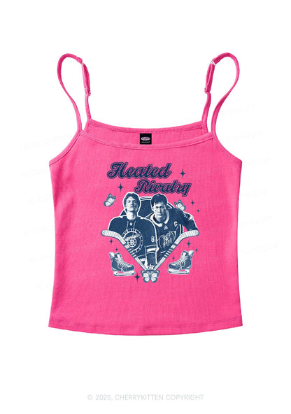 Retro Hockey Elements Y2K Spaghetti Strap Cami Cherrykitten