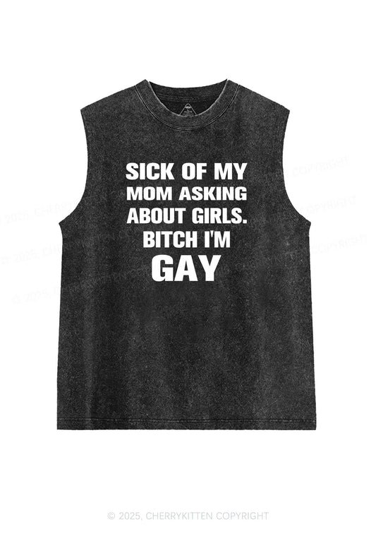 Bxxch Im Gay Pride Y2K Washed Muscle Tank Cherrykitten