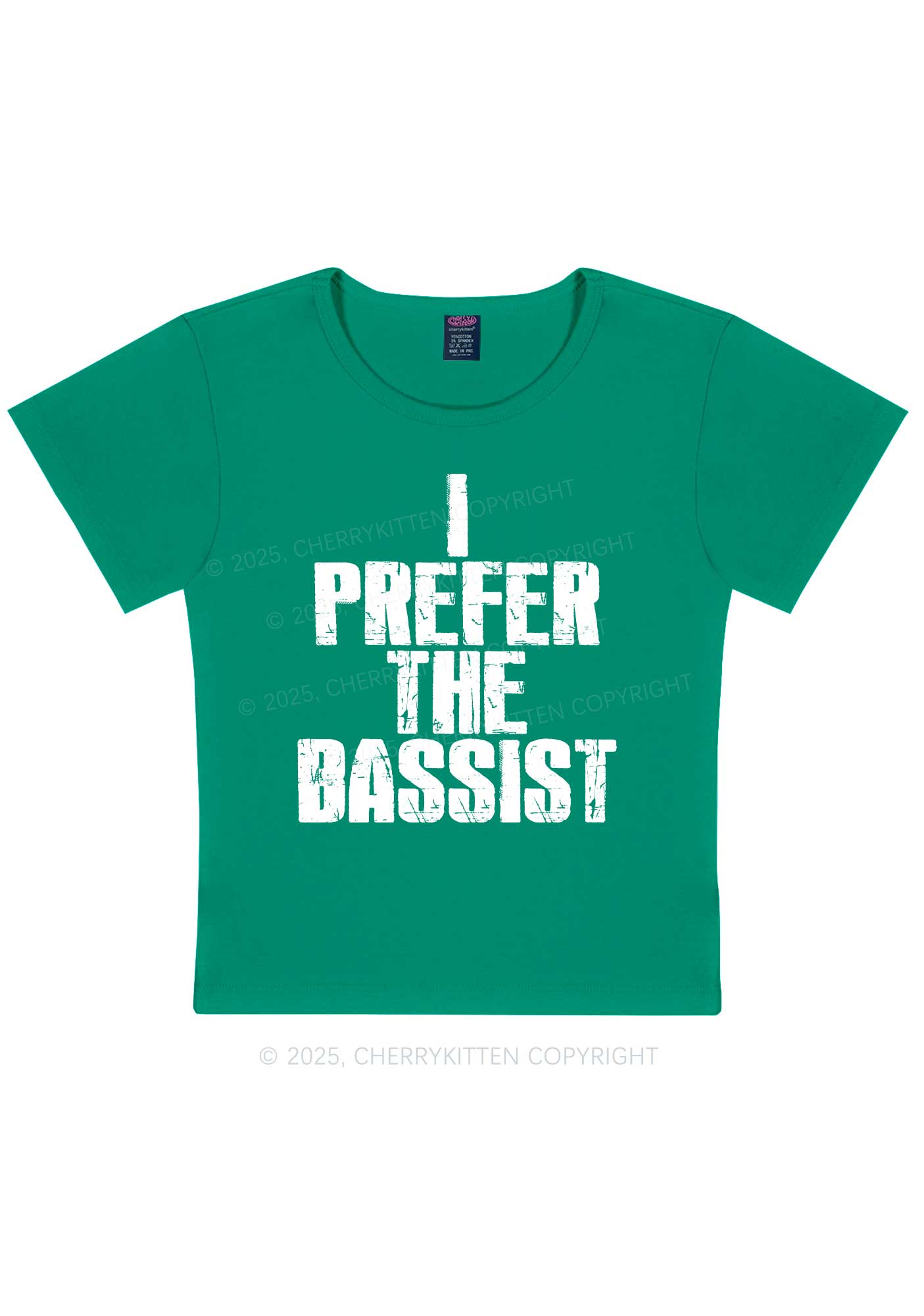 I Prefer The Bassist Y2K Baby Tee Cherrykitten