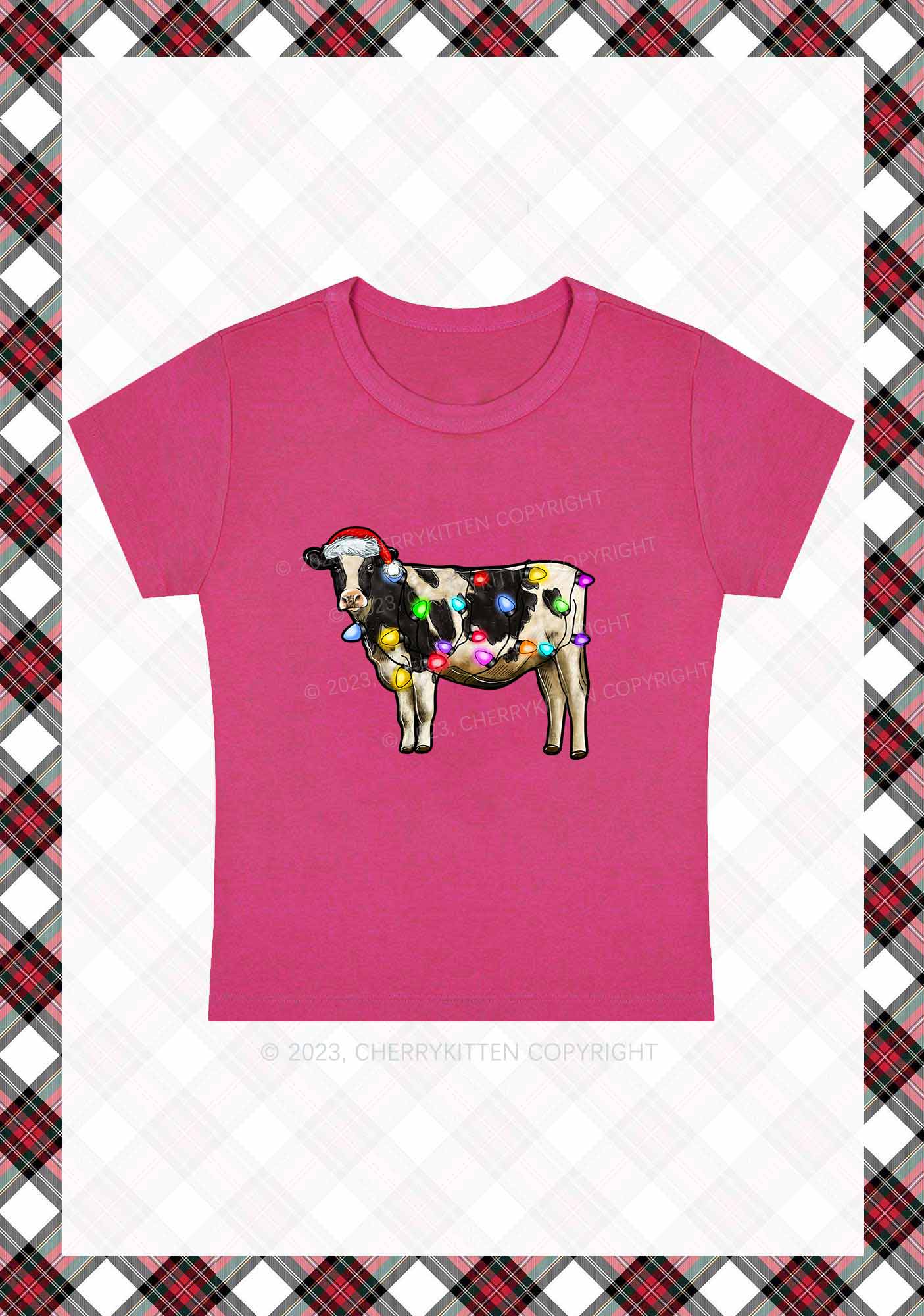 Christmas Cow Baby Tee Cherrykitten