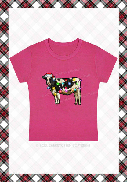 Christmas Cow Baby Tee Cherrykitten