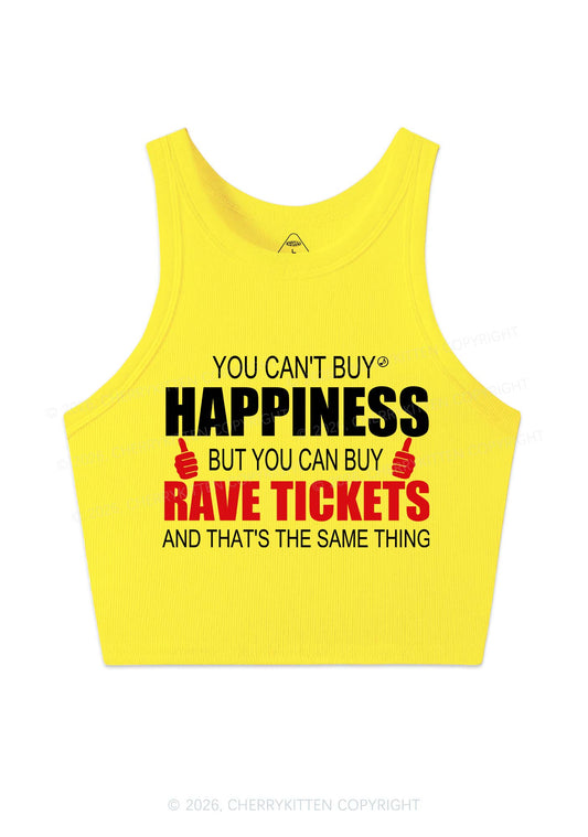 Happiness Rave Tickets Y2K Crop Tank Top Cherrykitten