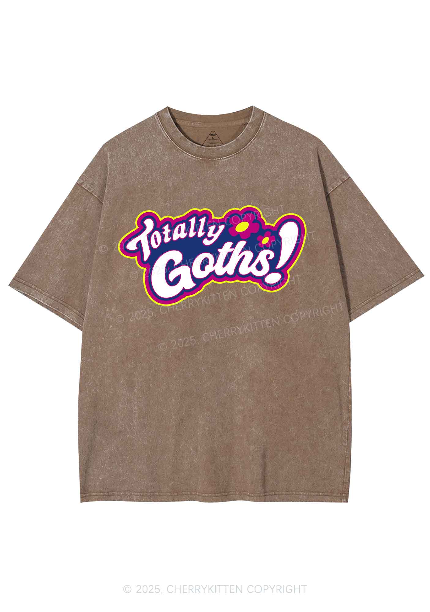 Totally Goths Y2K Shirts Washed Tee Cherrykitten