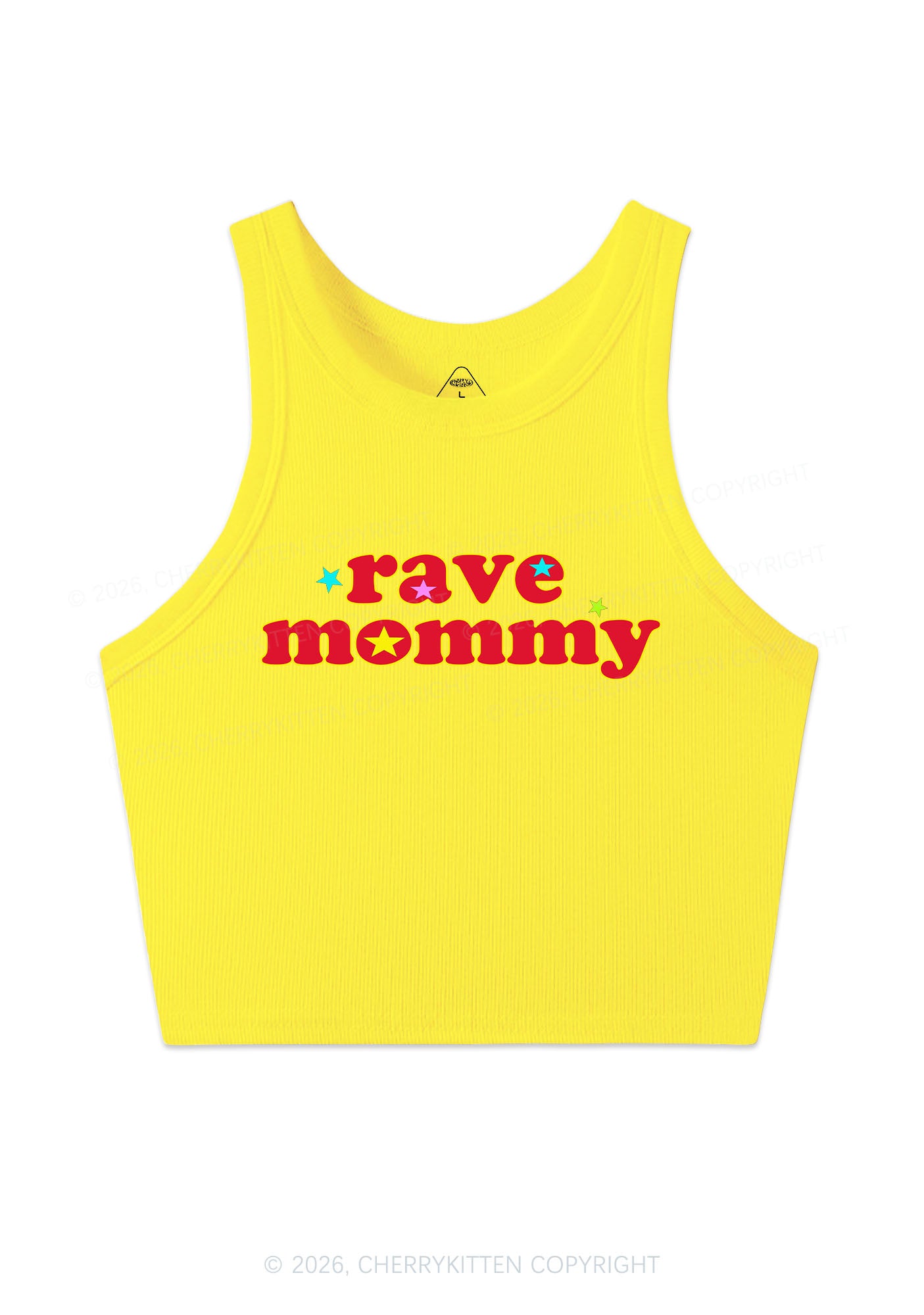 Rave Mommy Y2K Crop Tank Top Cherrykitten