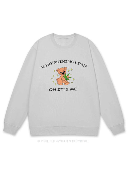 Who' Ruining Life Y2K Sweatshirt Cherrykitten