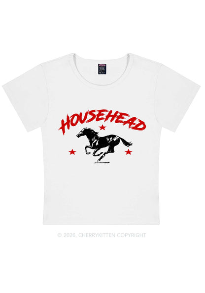 Retro Star Househead Horse Y2K Baby Tee Cherrykitten
