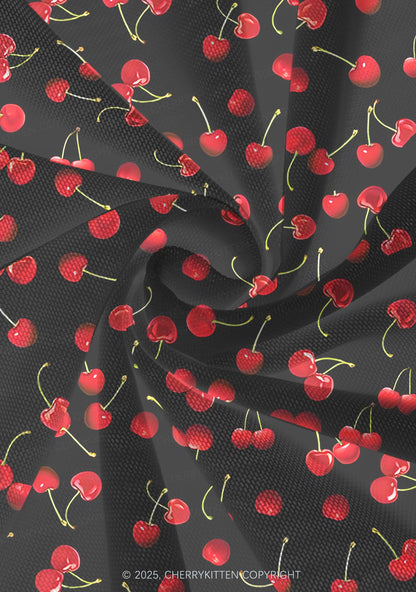 Black Cherry Valentine's Day Y2K Print Mini Layered Skirt Cherrykitten