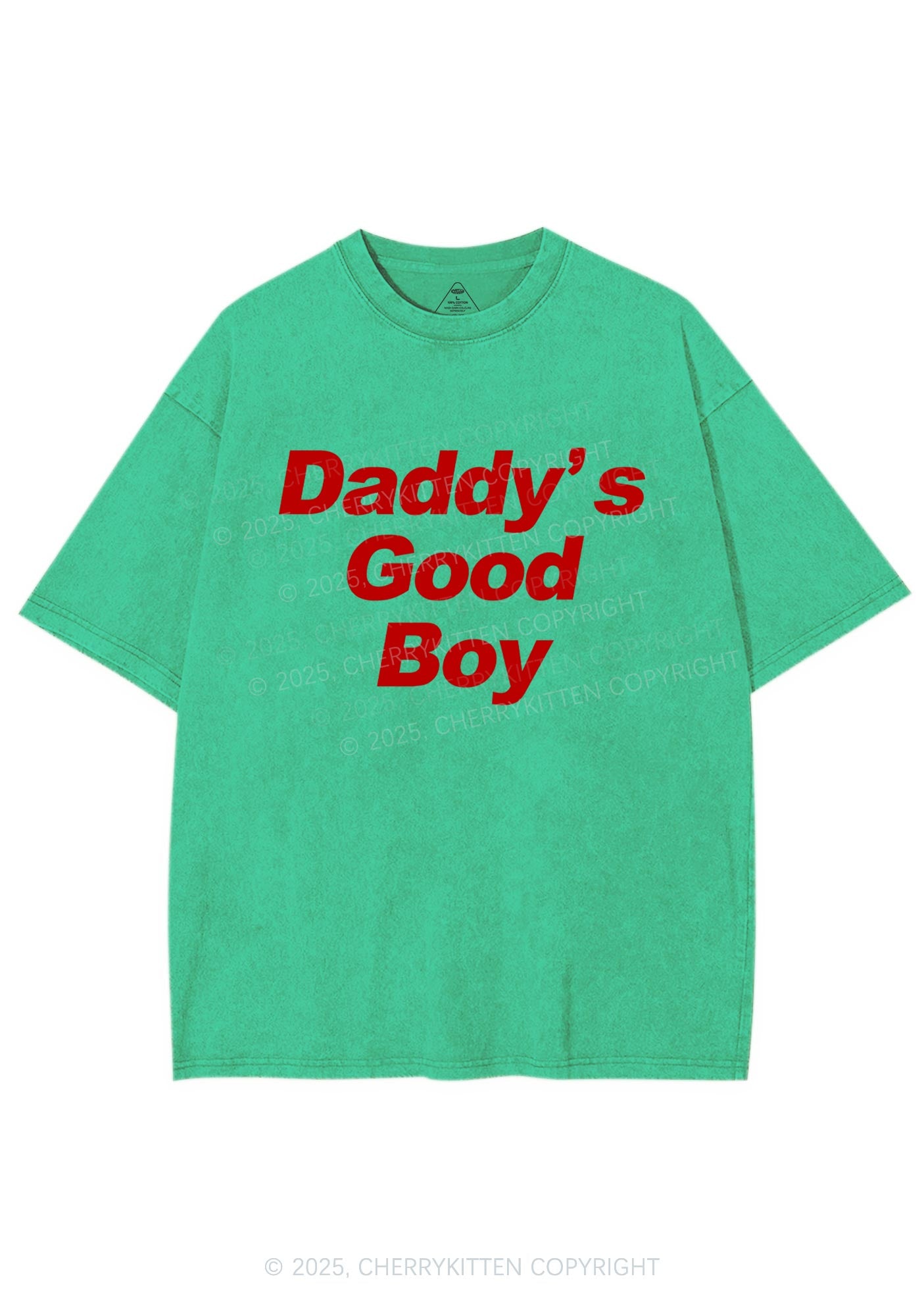 Daddys Good Boy Y2K Shirts Washed Tee Cherrykitten