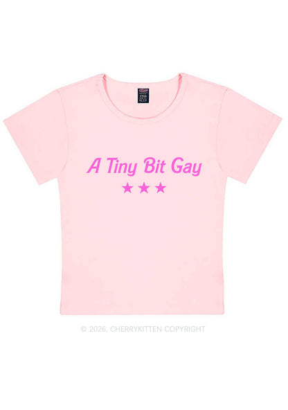 A Tiny Bit Gay Pride Y2K Baby Tee Cherrykitten