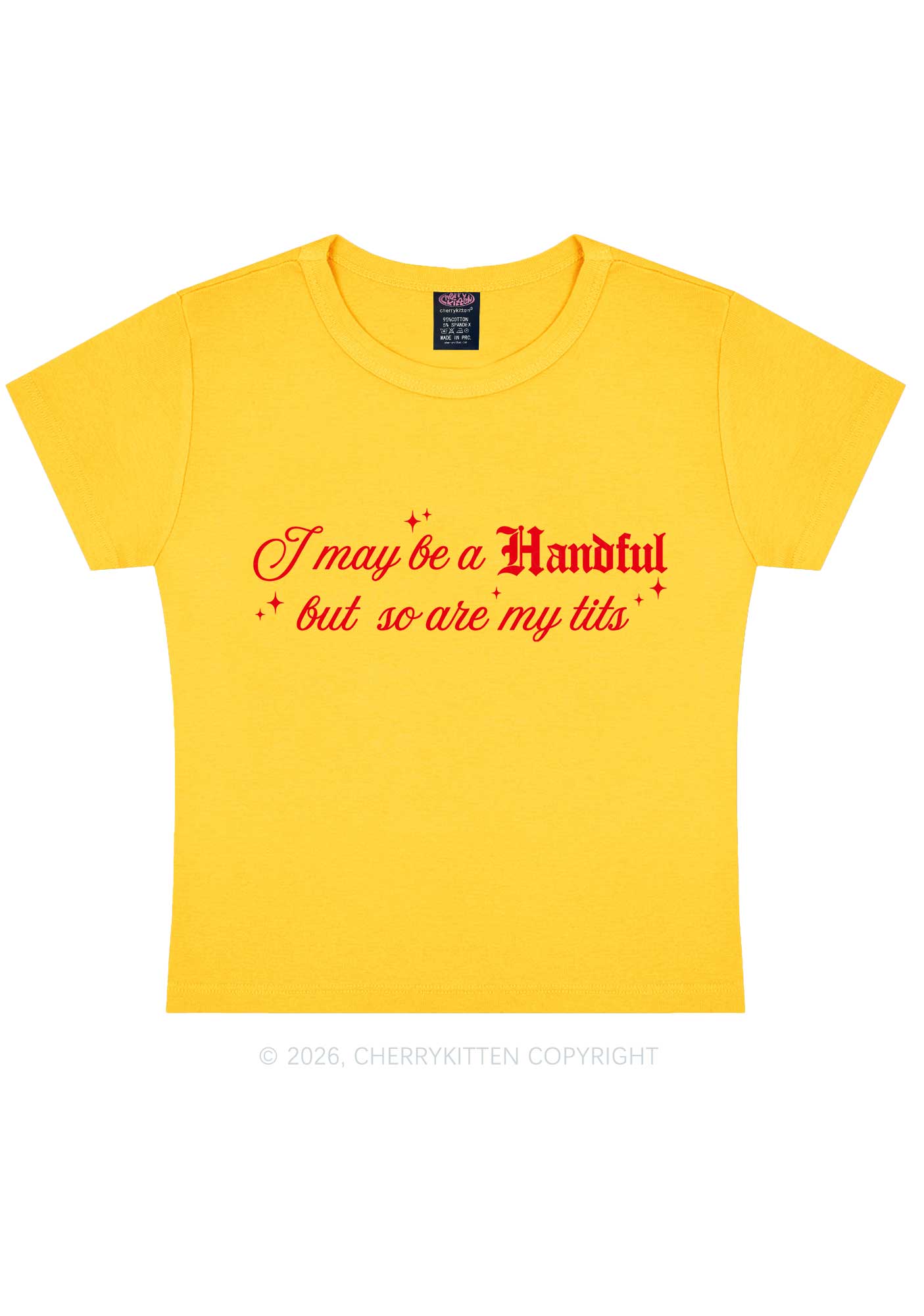 Handful Txts Valentine's Day Y2K Baby Tee Cherrykitten