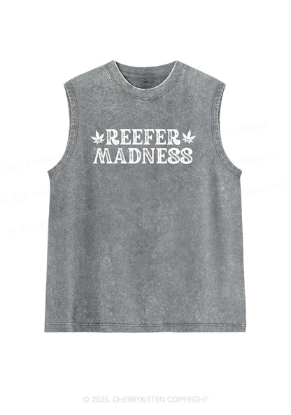 Green Madness Y2K Washed Muscle Tank Cherrykitten