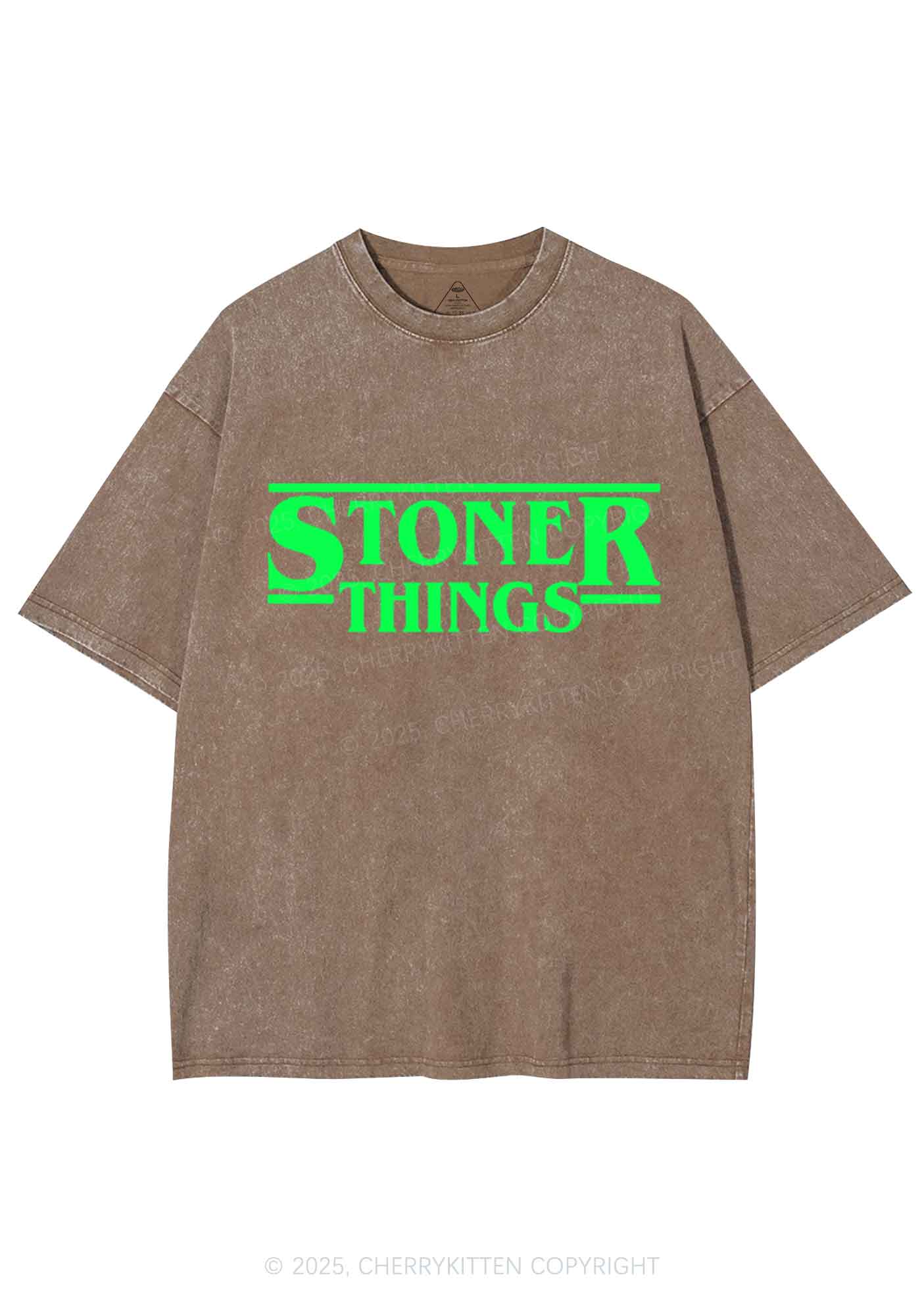 Stoner Things Y2K Shirts Washed Tee Cherrykitten