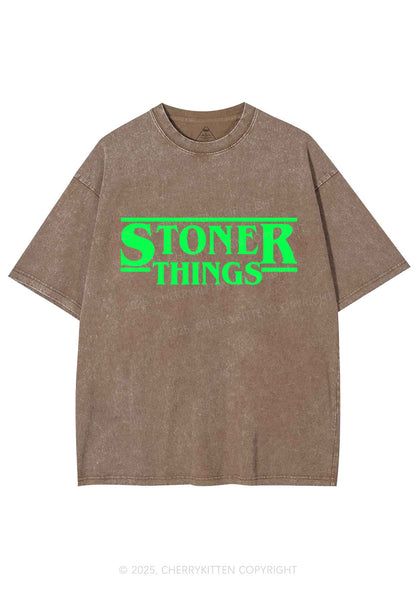 Stoner Things Y2K Shirts Washed Tee Cherrykitten